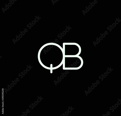 Letter QB alphabet logo design vector. The initials of the letter Q and B logo design in a minimal style are suitable for an abbreviated name logo.