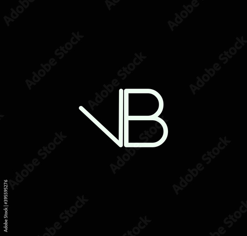 Letter VB alphabet logo design vector. The initials of the letter V and B logo design in a minimal style are suitable for an abbreviated name logo.