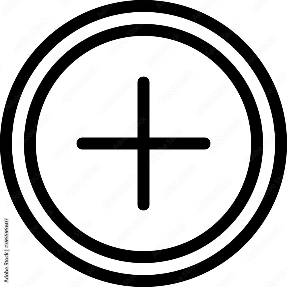 Obraz premium Plus Vector Line Icon 