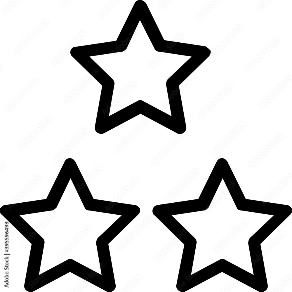 Obraz premium Stars Vector Line Icon 