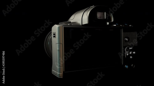 Dslr Camera with 360 degree rotation. 4K and alpha channel included with Apple Pro Res 444 encoding.