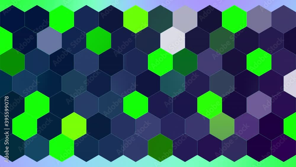 Abstract colourful background with glowing hexagons. Abstract colourful background with glowing hexagons.