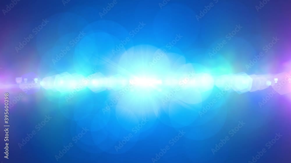 Optical lens flash effect, 4K light beam, high quality and realistic. the modern multi colored