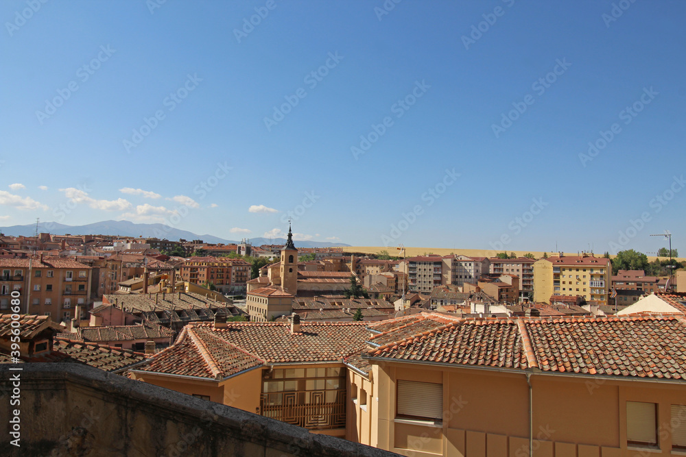 Panoramic view from the Belvedere Mirador de la Caneja, Segovia, Spain.