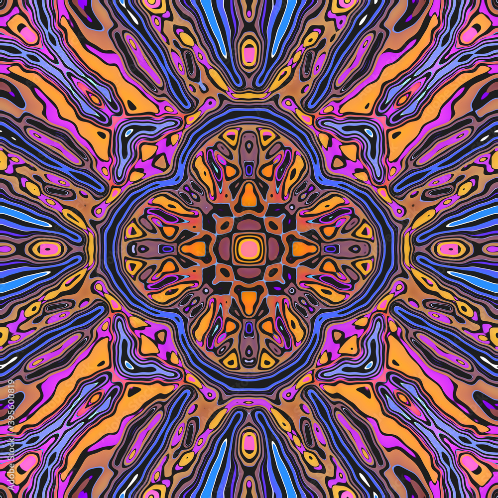 Abstract colorful fractal pattern Abstract colorful fractal pattern