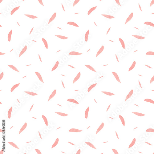 Seamless abstract watercolor pattern with pink leaves for fabric  accessories  decor