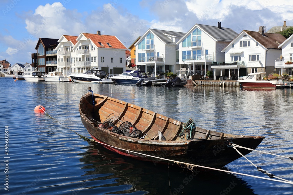 Fishing harbor in Norway Fishing harbor in Norway