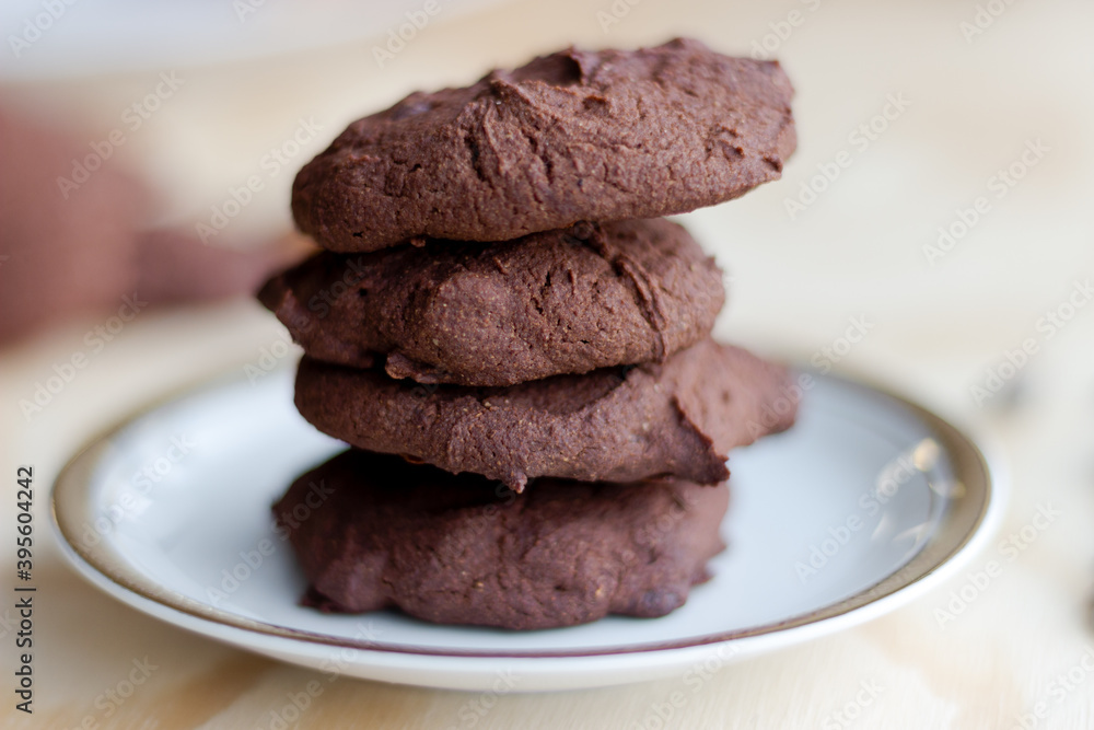 Fototapeta premium Super delicious Chocolate and Almond Cookies