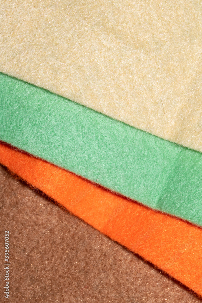 Fototapeta premium Close Up of Coloured Felt Fabric Cloth Abstract