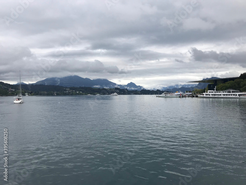 landscape of Lucerne lake at summer time in Lucerne  Switzerland