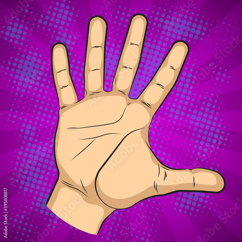 Wrist of people comics sketch picture set. Cartoon palm man's hand banner illustration. Human individual gesture of fives fingers drawing outline. People knukle gesture collection