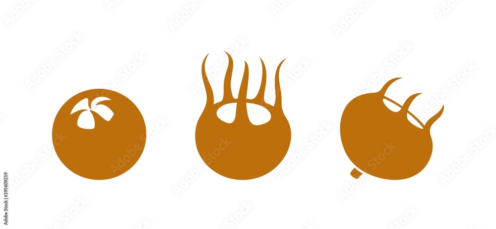 Medlar logo. Isolated medlar on white background Medlar logo. Isolated medlar on white background