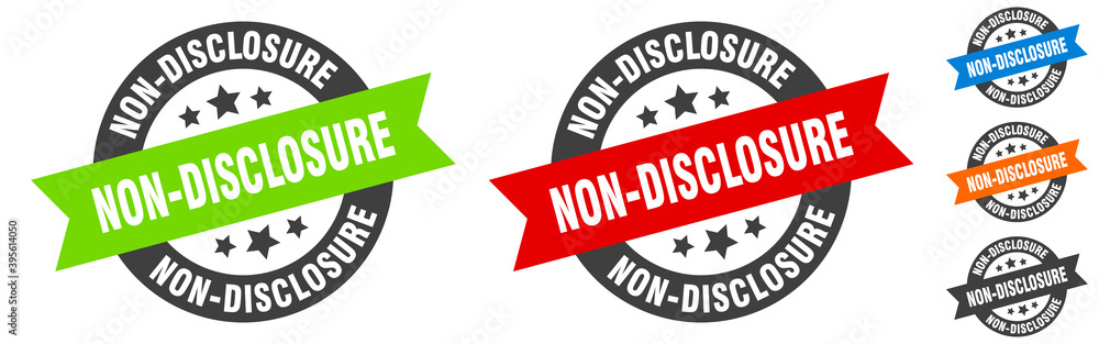 non-disclosure stamp. non-disclosure round ribbon sticker. tag non-disclosure stamp. non-disclosure round ribbon sticker. tag