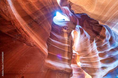 Upper Antelope Canyon Light Rays in the Navajo Reservation near Page, Arizona USA