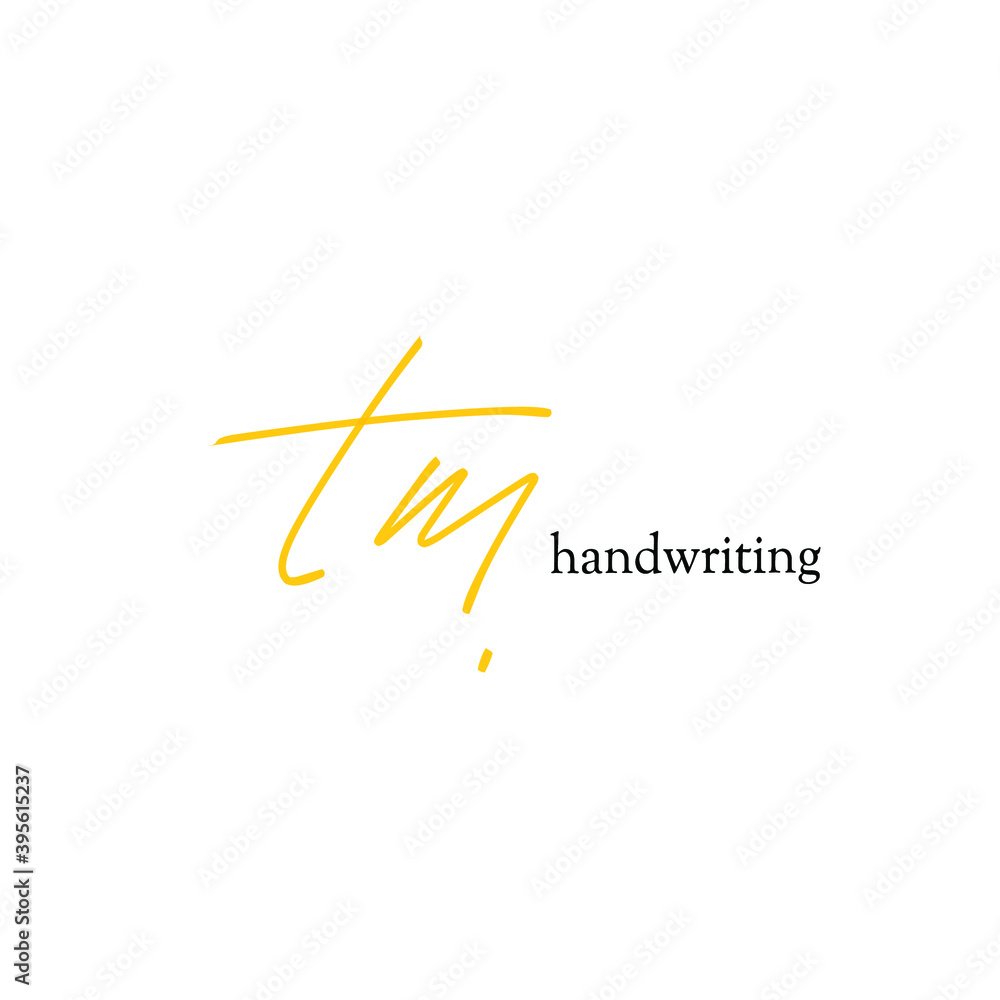 initial logo handwriting template vector initial logo handwriting template vector