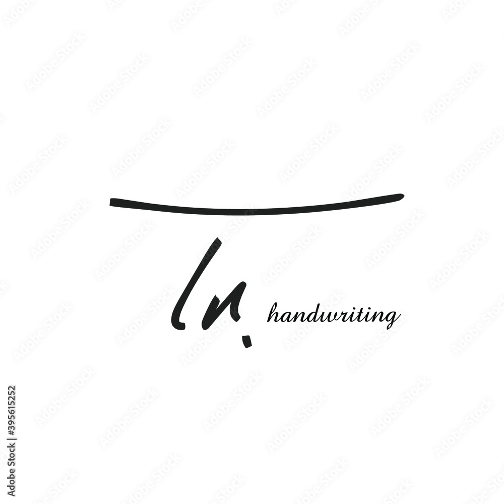 Tr initial logo handwriting template vector Tr initial logo handwriting template vector