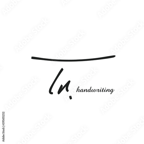 Tr initial logo handwriting template vector