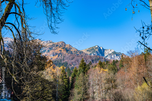 Romanian mountain landscape in autumn