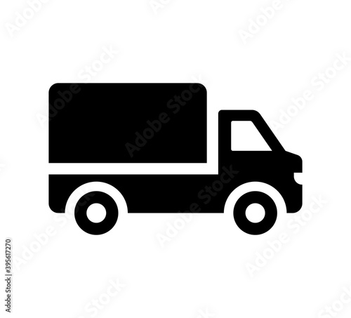 Truck simple icon isolated on white background vector
