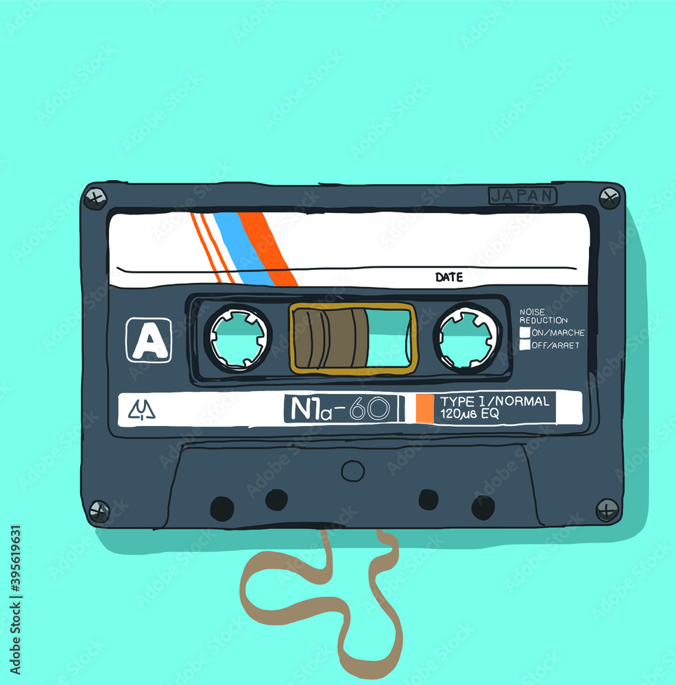 Fototapeta premium Cassette drawing