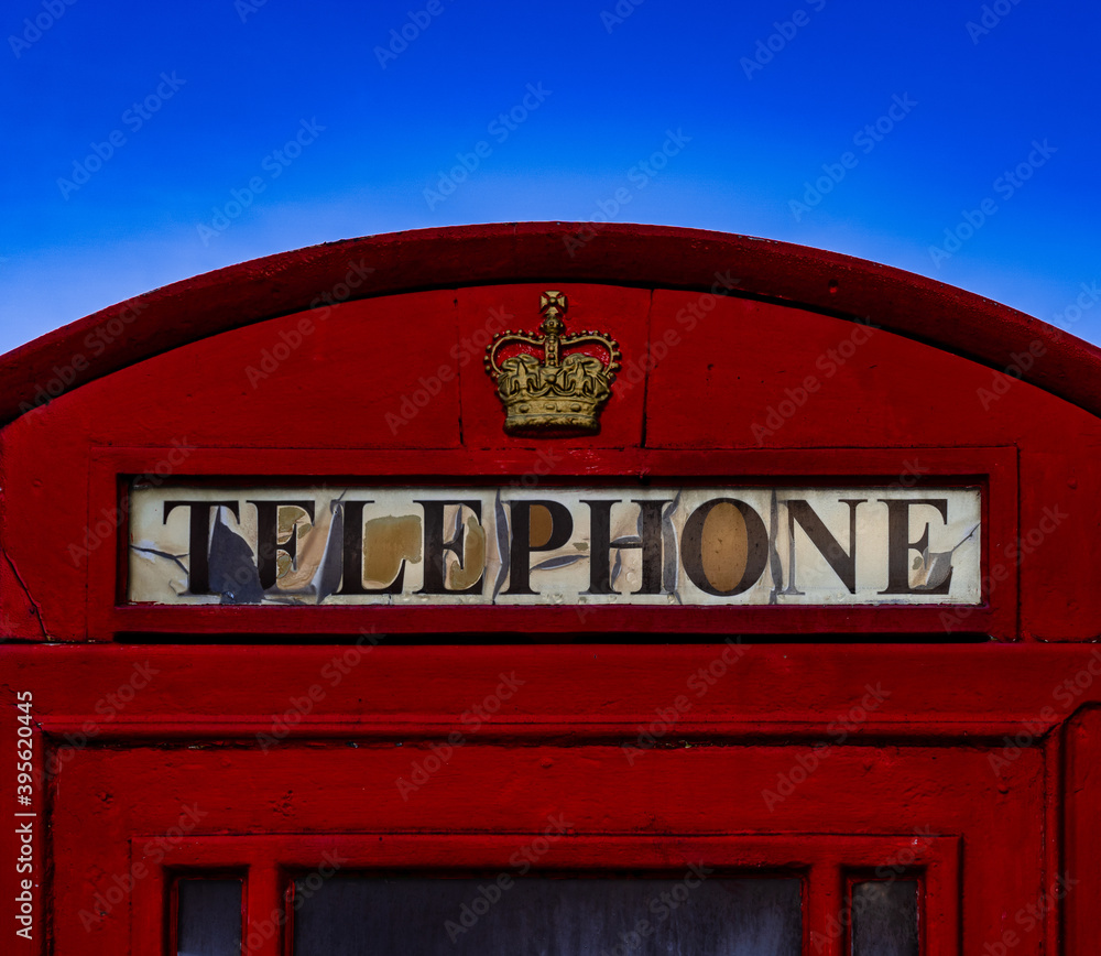 Old british telephone box Old british telephone box
