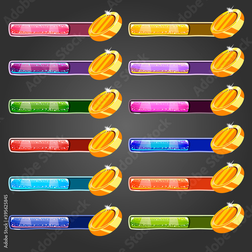 Big set game resource bar with coins