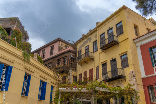 Kasteli  the charming old town of Chania  the second largest city of Crete  Greece
