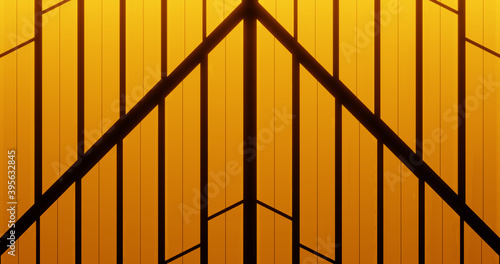 Wallpaper Mural Render with golden stripes forming a triangle Torontodigital.ca