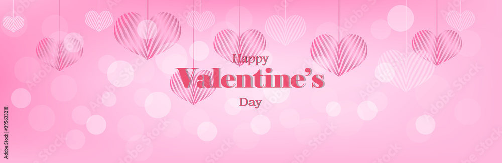 Valentine's Day. vector illustration. Abstract background with hearts. day of love