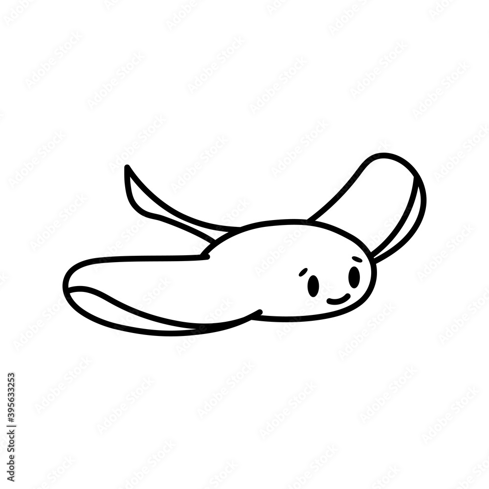 Obraz premium Isolated cartoon of a Stingray - Vector illustration
