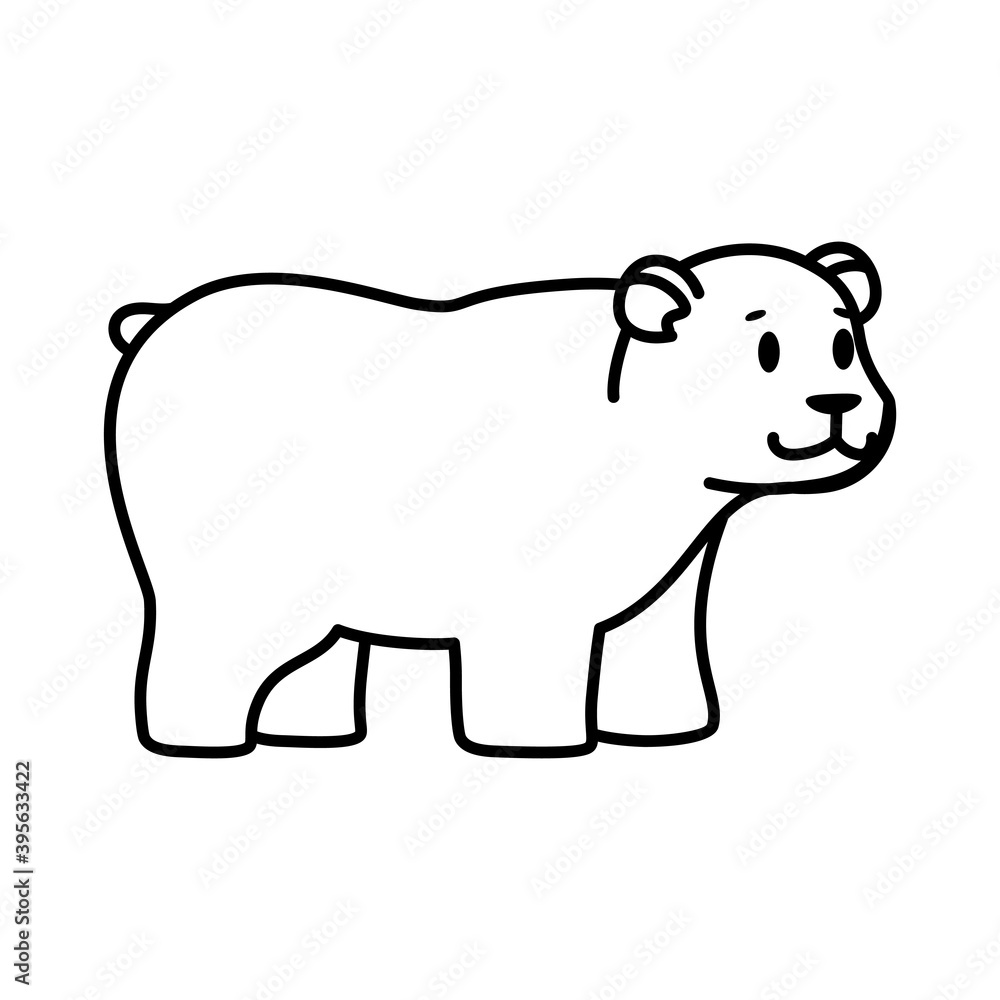 Isolated cartoon of a bear - Vector illustration Isolated cartoon of a bear - Vector illustration