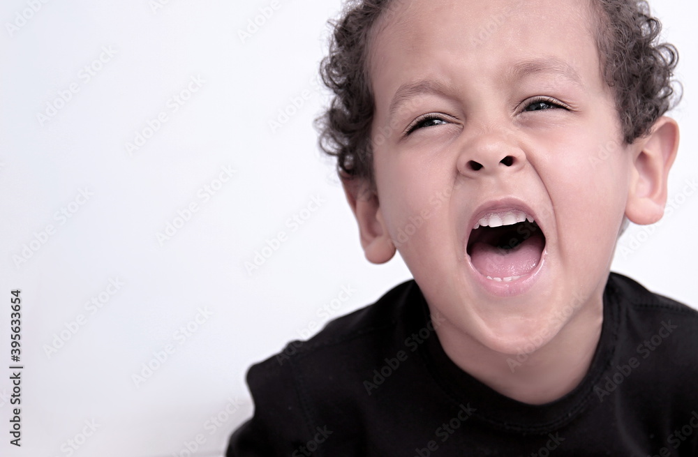 boy shouting in rage on white background stock photo boy shouting in rage on white background stock photo