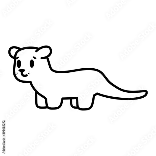 Isolated cartoon of a Otter - Vector illustration