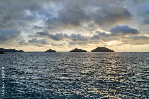 Wallpaper Mural Beautiful landscape of the shoreline on the Galapagos Islands with lava rocks, and deep blue pacific ocean in a dramatic sunset, Ecuador, South America Torontodigital.ca