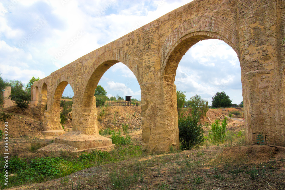 Vestige of the irrigation canal from the 13th century, in the town of Torrent, Spain.