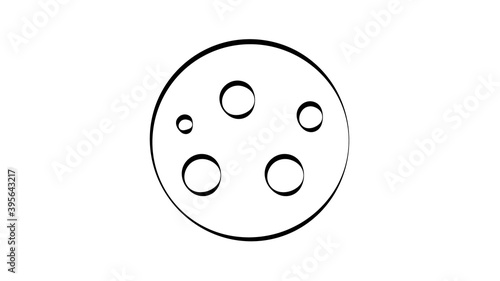 salami on white background, vector illustration. sausage with round pieces of bacon. harmful fatty foods. sausage for a snack for lunch. fast food food