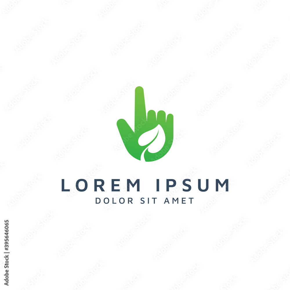 hand and leaf negative space logo design hand and leaf negative space logo design