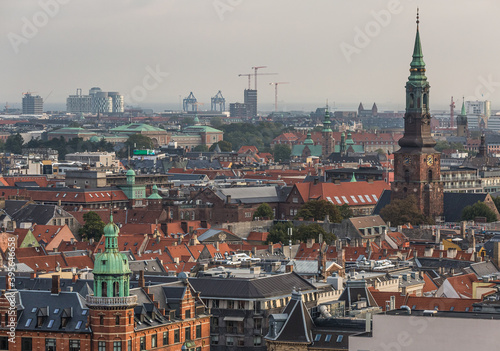 Canvas Print Copenhagen city panorama