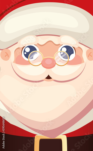 santa claus smiling with a red suit