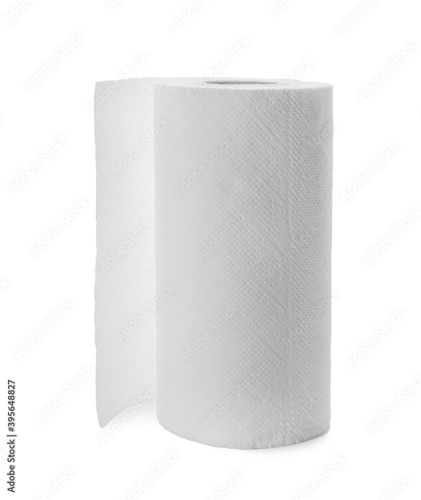 Roll of paper tissues isolated on white Roll of paper tissues isolated on white