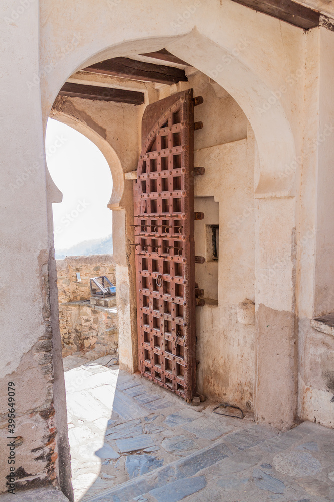 One of the gates of Kumbhalgarh fortress, Rajasthan state, India