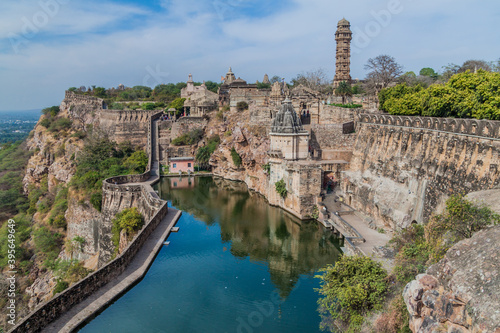 Gaumukh reservoir at Chittor Fort in Chittorgarh, Rajasthan state, India photo