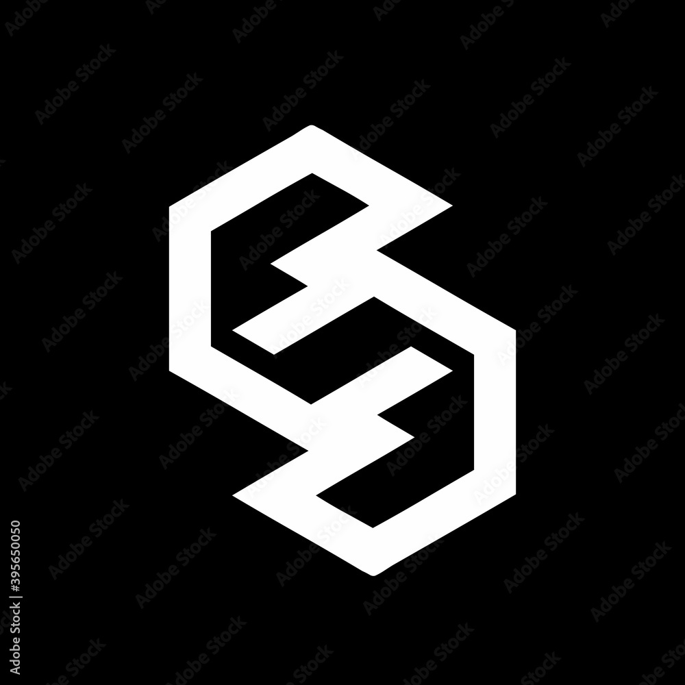 S, eG, eSG, GG, ee, GSG initials geometric logo and vector icon