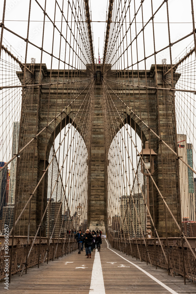 Fototapeta premium Brooklin Bridge in New York City. United States.