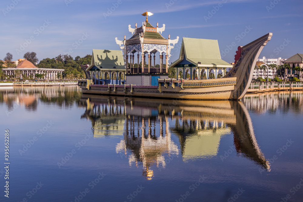 Fototapeta premium Replica of a royal barge in Bandar Seri Begawan, Brunei