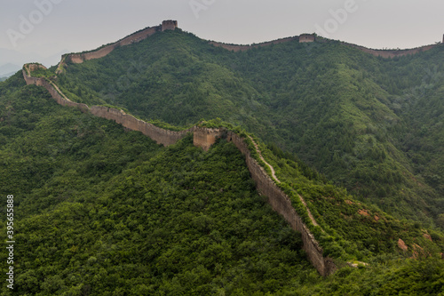 Gubeikou section of the Great Wall of China. photo