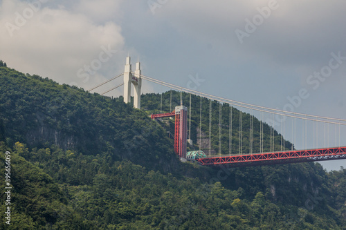  Aizhai suspension bridge in Hunan province, China photo