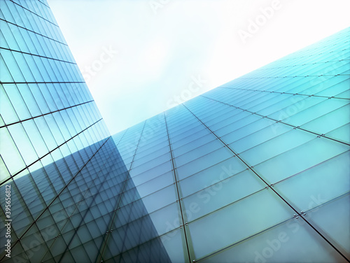 Conceptual image to be used as background. Facade of buildings  representing architecture or offices of the business world.