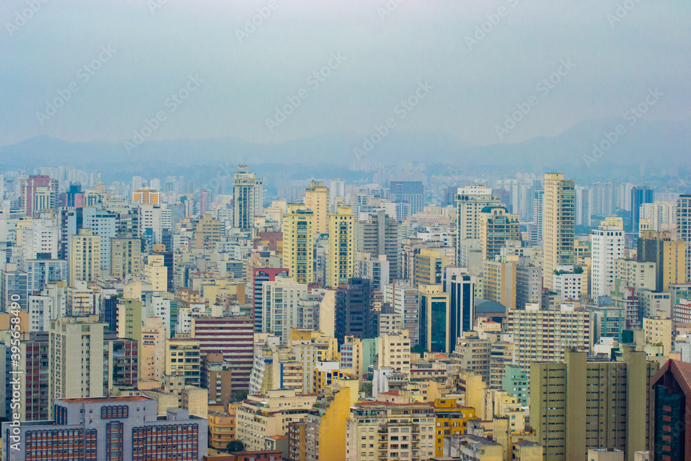 Obraz premium Panoramic view of Sao Paulo City Downtown