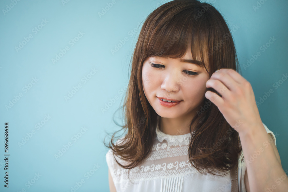 髪の調子がいい女性
